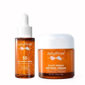 Kit 2pçs Retinol – Creme e Sérum Anti-Idade, Firmador e Lifting Facial