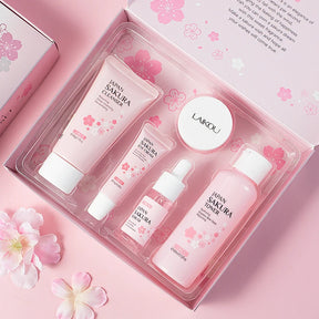 Kit de Cuidados com Sakura – 5 Peças para Rejuvenescimento e Pele Radiante